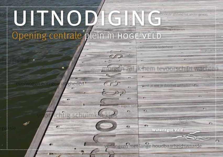Uitnodigingskaart oplevering 2010 met werk van Marjan Schoenmakers