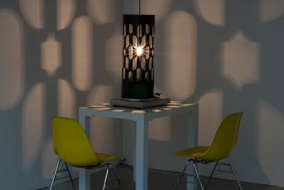 Dreamachine', cardboard replica, limited edition, manufactured by 10111.Org (original created by Brion Gysin, early 1960s) foto: Rob Kollaard