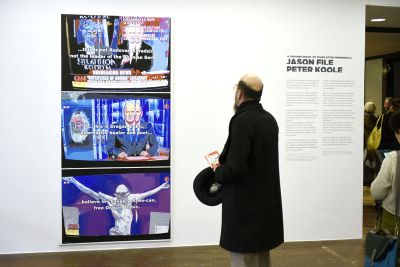 Opening 'A Crushed Image (20 years after Srebrenica)' op 21 maart 2015 foto: Peter Hilz