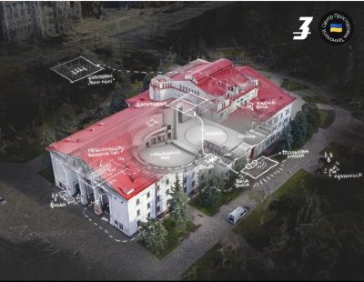 Mariupol Theater, analyse Maksym Rokmaniko foto: courtesy the artist