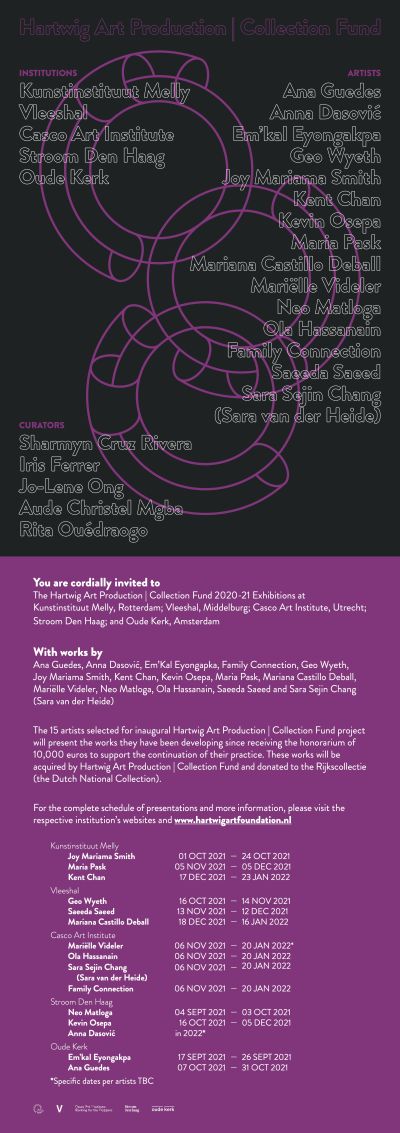 Poster Hartwig Art Foundation foto: design: Lydienne Albertoe